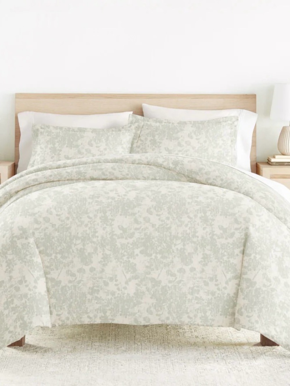 Soft Mint Patterned Duvet Cover and pillow case set - King